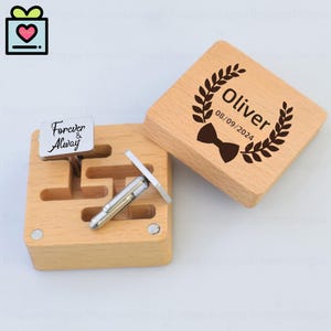 Custom Engraved Groomsmen Name Cufflinks Set, Custom Wedding Day Cuff links for Groom, Personalized Wedding Party Accessories for Husband