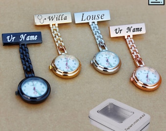 Personalisierte Namen Krankenschwester Taschenuhr, Benutzerdefinierte Name Taschenuhr, T-förmige leuchtende Krankenschwester Uhr, Geschenk für Krankenschwester Graduierten, Geschenke für Hebammen