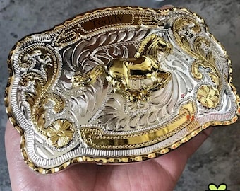 Personligt bältesspänne i guld och silver, vintage, anpassat rodeopris, bältestängning i västerländsk ridstil för män och kvinnor, graverad present
