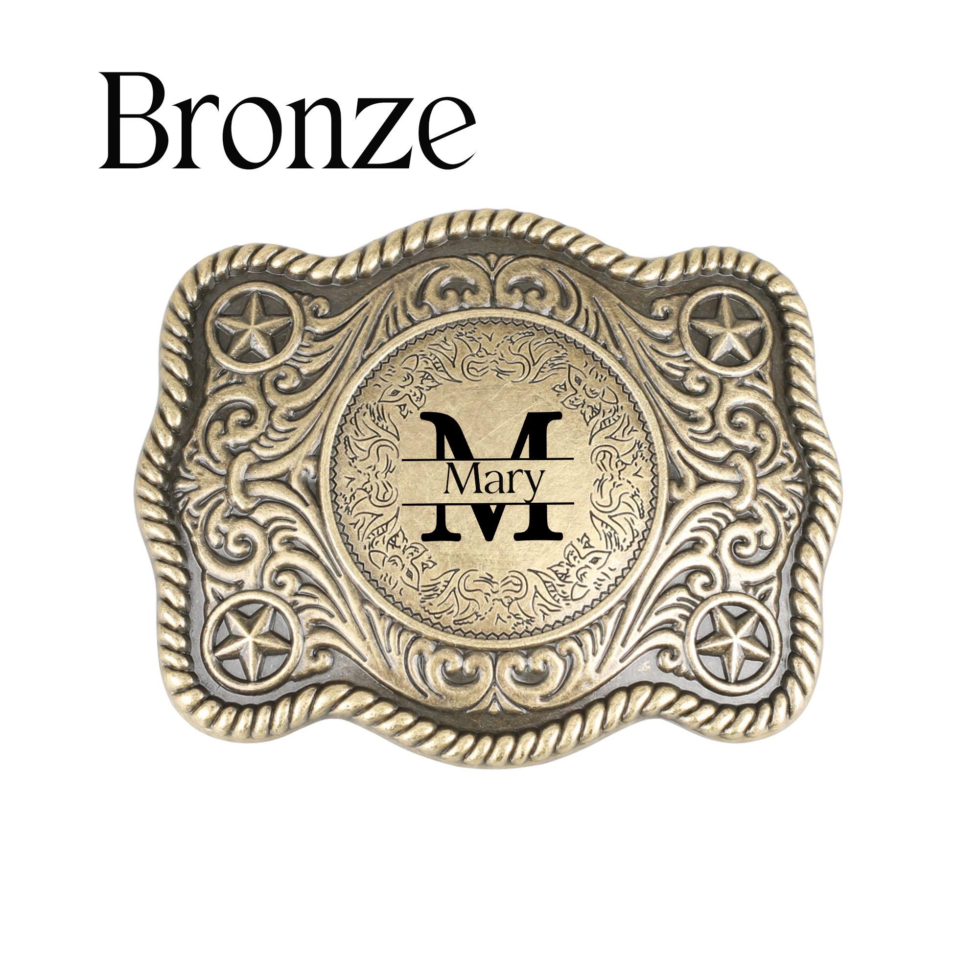 Custom Western Belt Buckle, Personalized Men's Belt Buckle, Monogram ...