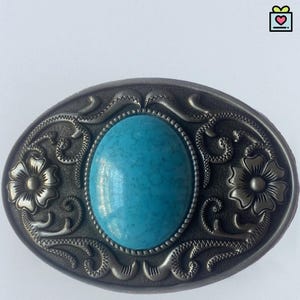 Handmade Turquoise Belt Buckle, Vintage Cowboy Accessories, Wholesale Western Belt Buckle, Rustic Belt Buckle for Men, Cowboy Style Gift