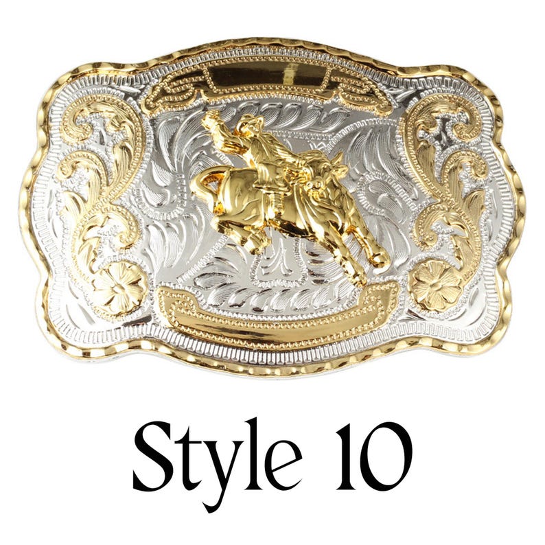 Personalized Gold & Silver Belt Buckle, Vintage, Custom Rodeo Prize ...