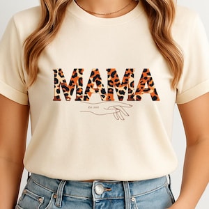 Leopard Mama Shirt, Mothers Day Gift, Mom Shirt, Retro Mama Shirt, Gift For Mom, Mama Shirt, Leopard Mama T-Shirt