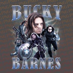 Bucky Barnes Winter Soldier T Shirt Design PNG Instant Download 300 dpi png