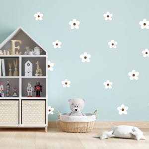 Fabric Flower Wall Decals | Removable Floral Stickers for Nursery & Kids Room