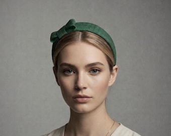Forest Green Headband | Mother of Bride  | Wedding Guest | Ascot Headband | Derby
