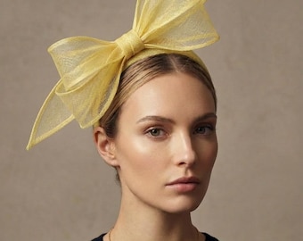 Wedding Guest Headband | Royal Ascot Headband | Kentucky Derby | Butter Yellow