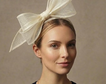 Kentucky Derby Statement Bow Headband | Wedding Guest | Ascot Ladies Day | Ivory