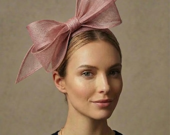 Wedding Guest Headband | Dusky Pink | Ascot | Derby | Bold Bow