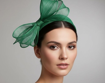 Emerald Green Statement Bow | Kentucky Derby | Royal Ascot | Wedding Guest | Sinamay