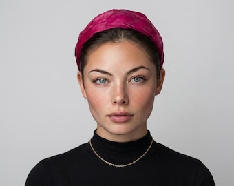 Magenta Pink Feather Headband | Wedding Guest Hair Accessory | Royal Ascot, Derby Headpiece | Pink Fascinator