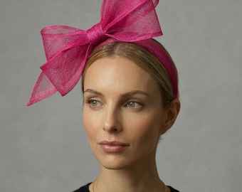 Fuchsia Pink Wedding Guest Statement Headband | Ascot Headband | Kentucky Derby Headpiece | Summer Events