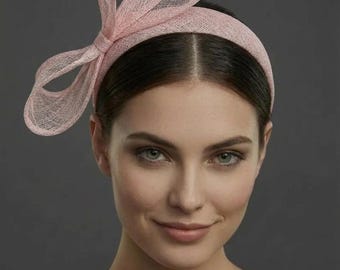 Pale Pink Sculpted Bow Headpiece | Ladies Day | Wedding Guest | Kentucky Derby