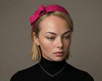 Fuchsia Pink Headband | Mother of Bride  | Wedding Guest | Ascot Headband | Derby