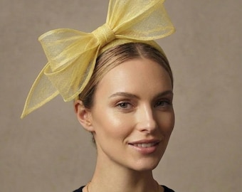 Wedding Guest Headband | Royal Ascot Headband | Kentucky Derby | Butter Yellow
