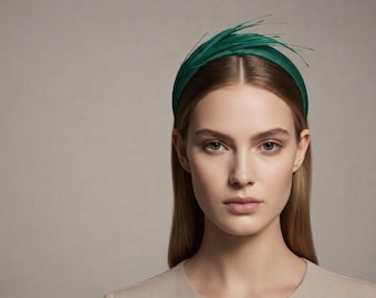 Wedding Guest Headband in Vibrant Emerald Green | Racing Events | Wedding Guest