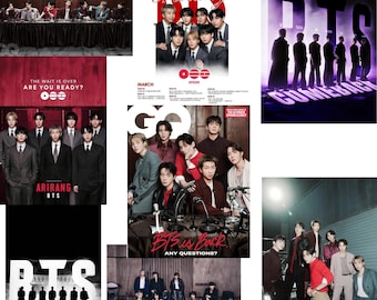 Set of 8 BTS Arirang Wall Posters – Decorative Peel & Stick Decal, Gift for Army