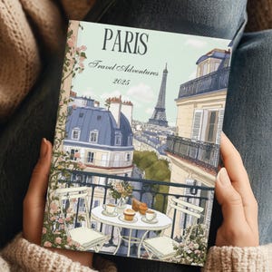 Paris Travel Journal – French Adventure Notebook, Eiffel Tower Cover, Gift for Women, Paris Lover Journal