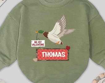 Duck Hunting Valentine Baby Romper for Boys, Camo Mallard One Piece, Newborn Infant Toddler Outfit, Rustic Country Baby Clothes