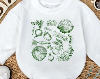 Garden Veggie Romper Cottagecore, Vegan Overalls Tomato Print, Gardening Mom Outfit, Plant Lover Gardener Gift Jumpsuit