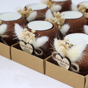 Bulk Personalized Wedding Favors for Guests in Bulk, Rustic Wedding Favors, Bridal Shower Favors, Wedding Candles Favors, Christmas Favors