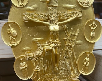 Gold 7 Afrikanische Mächte Statue