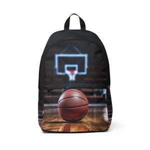 Basketball-Themed Unisex Fabric Backpack | Sporty School Bag, Athletic Gear, Travel Companion, Unique Gift for Sports Lovers, Game Day [...]