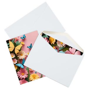 Schmetterlingsblüten Grußkarten, Blumengrußkarten, Geburtstagskarten, Dankeskarten, Frühlingskarten, handgemachtes Briefpapier
