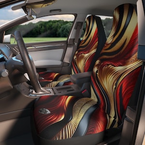 Elegant Abstract Car Seat Covers, Stylish Auto Accessories, Unique Car Decor, Gift for Car Enthusiasts, Luxe Vehicle Interior