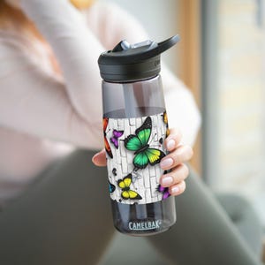 Water Bottle, Cute Water Bottle, Drinkware, Hydration Bottle, Sports Bottle, Gift for Fitness Enthusiast, Gym Essential