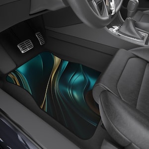 Lot de 4 tapis de voiture de luxe - Tapis de sol toutes saisons élégants pour voitures, accessoires automobiles tendance, décoration de voiture moderne