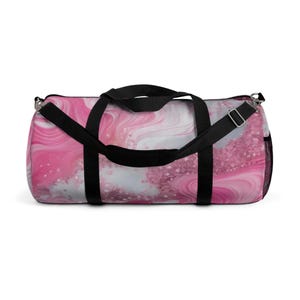 Elegante Marmor Pink Seesack | Reisebegleiter, Gym Tote, Weekender Tasche, Geschenk für besondere Anlässe, stilvolles Accessoire