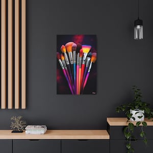 Vibrant Makeup Artist Metal Sign, Wall Decor for Beauty Lovers, Makeup Studio Decor, Cosmetic Bar Sign, Gift for Artists