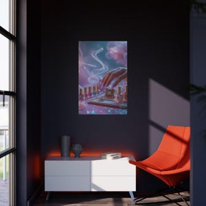 Decoración de pared con diseño de uñas, impresión en cartón pluma, obra de arte para salón de belleza, decoración femenina para el hogar, póster inspirado en salón de belleza, regalo para amantes de las uñas.