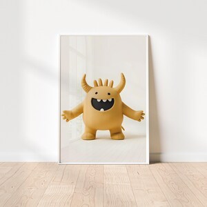 Cool Kids Monster digital print for Playful Nursery Decor - cute fun design for kids room too - portrait orientation, Multiple Sizes