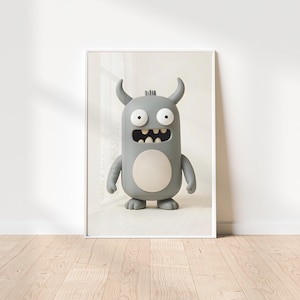 Funny Monster Print: Playful Kids Nursery Decor (Digital Download, Multiple Sizes)