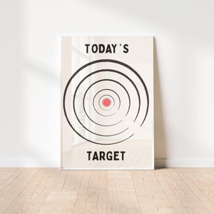 Simple & Fun Shooting Target Print for Modern Country Style - Today&#39;s Target typography - Available in Multiple Sizes