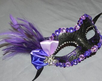 Halloween Mask Shades of Purple and Black-Made to Order