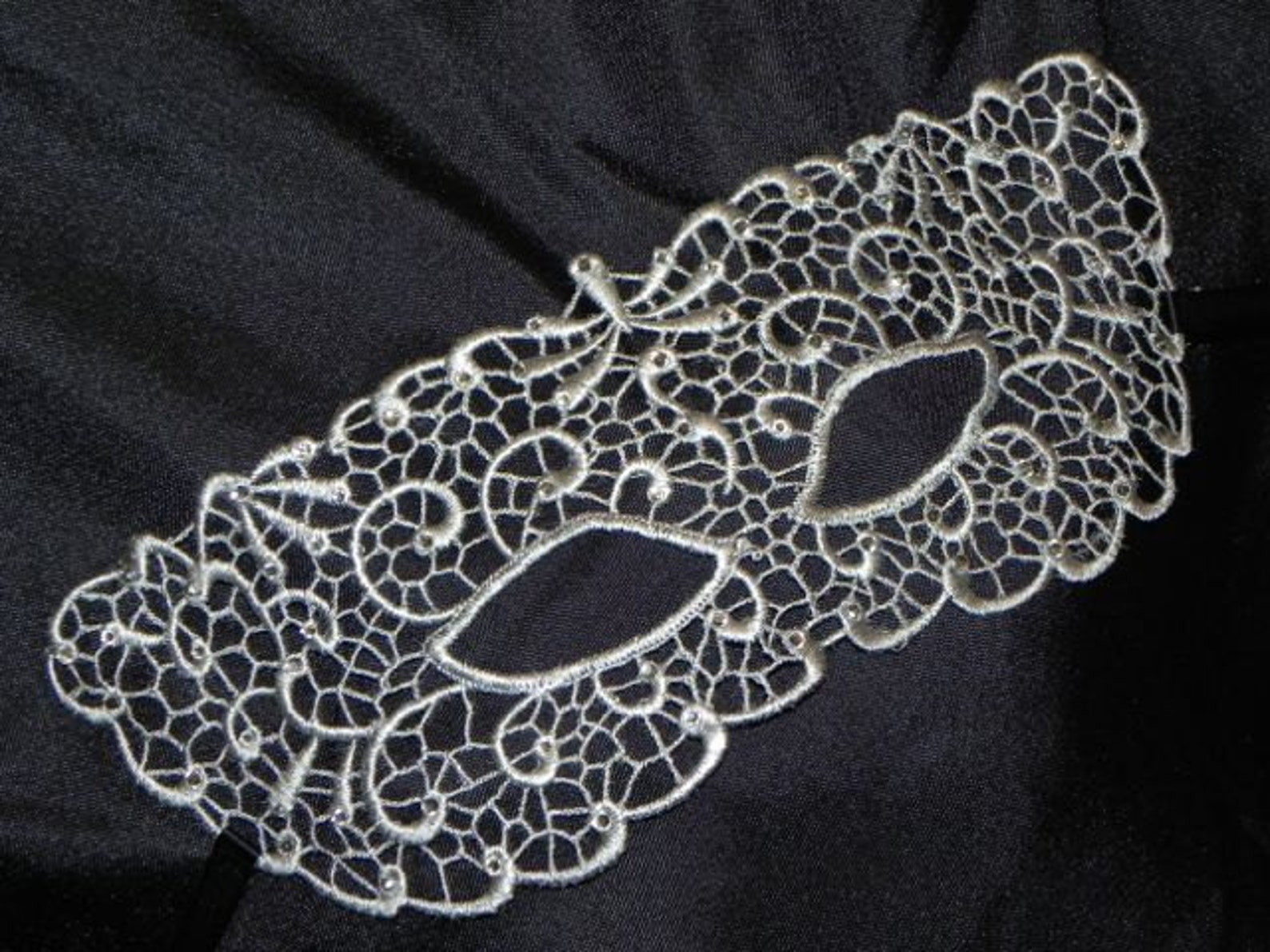 Lace Mask With Floral Design - Etsy