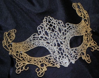 Gold and Silver Lace Masquerade Mask - Available in Lots of Colors