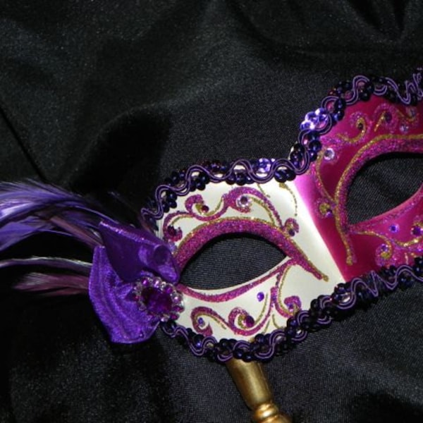 Shades of Purple and Gold Mardi Gras Mask