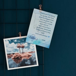 Carte de fête des pères de 2 pages amusante et touchante – Papa, je ne pourrai jamais vous remercier assez | Pliable 5 x 7 po. |