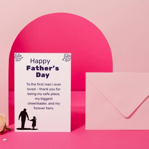 An den ersten Mann, den ich je geliebt habe 13x18 Printable Vatertagskarte | Sofortiger Download, emotionale Tochter, Dad-Karte