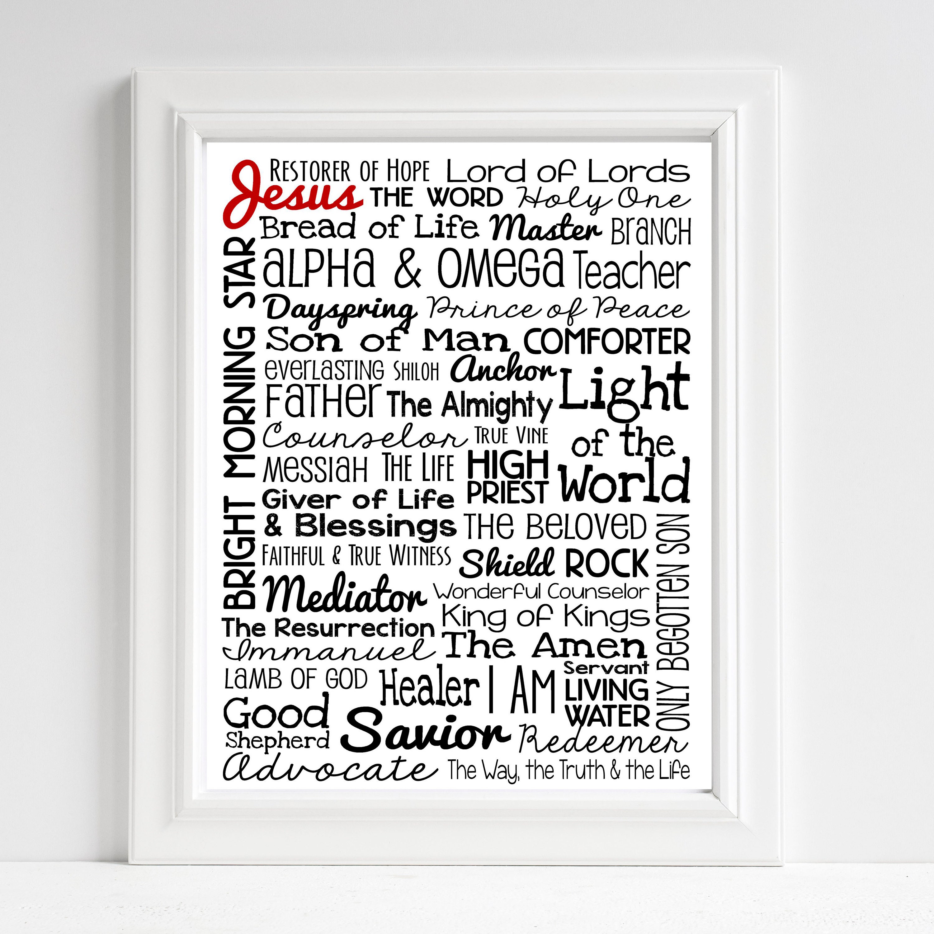 Jesus/'s Footprints in the Sand Art Print Size 16x20 inches