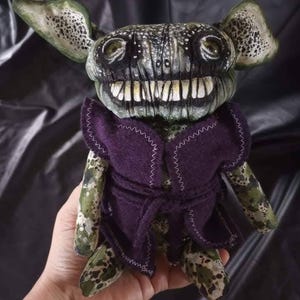 textile Art doll, &quot;Ezra the mischievous goblin&quot;