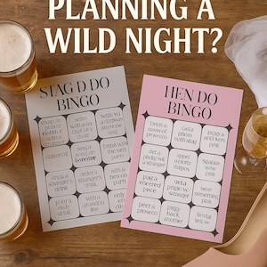 Druckbare Stag Do Bingo Spiel Lustiges & Gewagtes Stag Party Sofort Download Hen Night Party Spiel | Bearbeitbare Option verfügbar