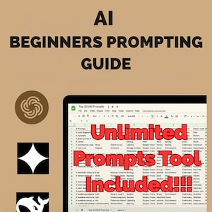 AI Beginners User Guide | Prompt Engineering Guide for Everyday Life | Learn ChatGPT Prompts | AI Creativity & Business Tips | PDF Download