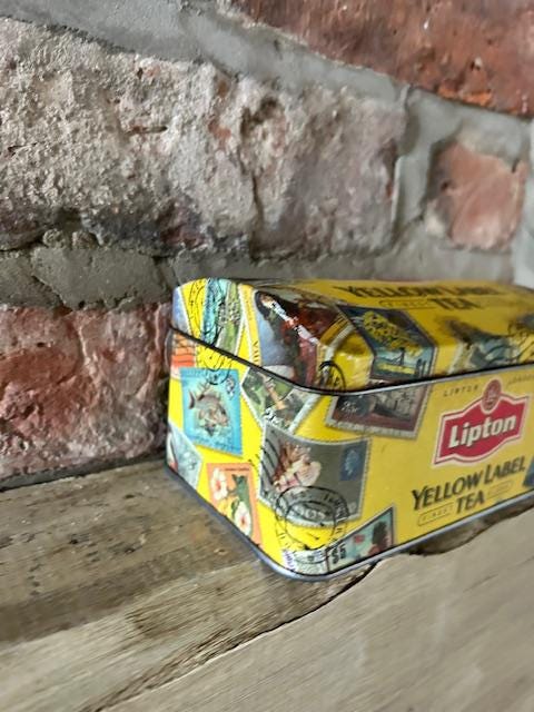 Vintage Lipton Yellow Label Tea Storage Tin - Etsy