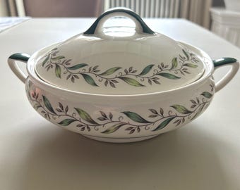 Vintage Royal Doulton Almond Willow D6373 – Lidded Vegetable Tureen Made in England Collectible