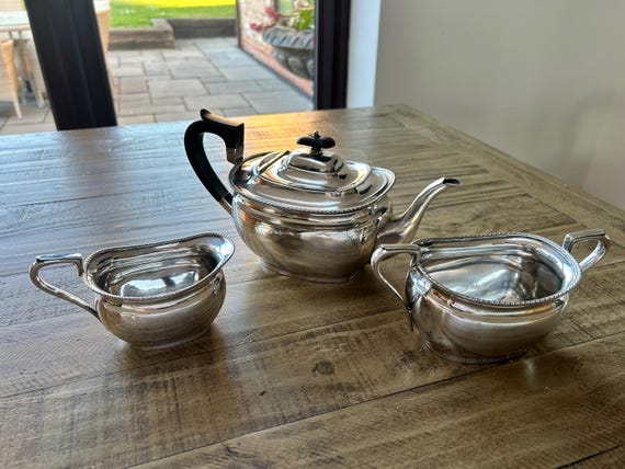 Victorian Silver Plated Tea Set, Atkin Brothers Sheffield, Teapot